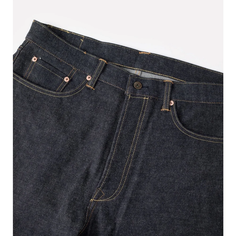 NON STOCK 15oz Raw Denim Selvedge Jeans Regular Fit Straight Rigid Version 30 - Picture 11 of 15